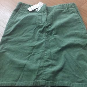 NWT brooks brothers green corduroy skirt size 2